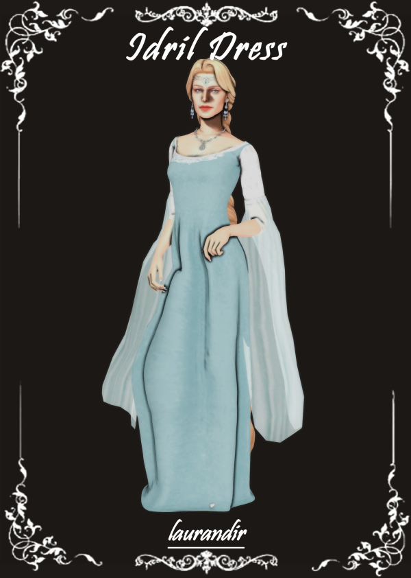Maxis Match Idril Dress by simsfinds - The Sims 4 Custom Content