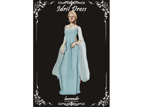 Maxis Match Idril Dress by laurandir - The Sims 4 Custom Content