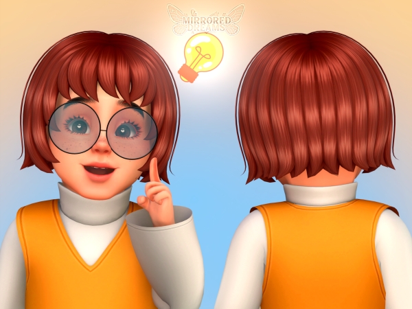 Maxis Match Velma's Hair (Toddler) by mirroreddreamscc - The Sims 4 Custom Content