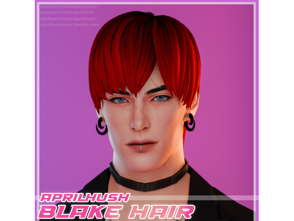 Maxis Match Blake hair by aprilhush - The Sims 4 Custom Content