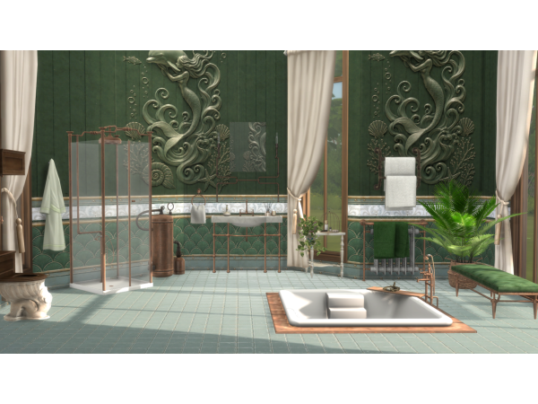 Mix Nemo Bathroom Walls - The Sims 4 Custom Content