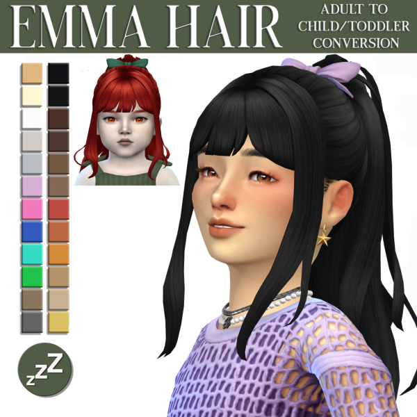 Maxis Match Miiko Hair Conversions by simsfinds - The Sims 4 Custom Content