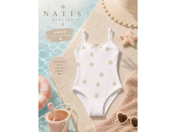 Maxis Match NatisAtelier_GoldenDaisy_KidsSwimsuitpackage - The Sims 4 Custom Content