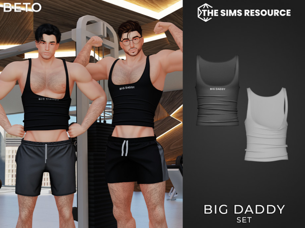 Alpha Big Daddy Set by Beto_ae0 - The Sims 4 Custom Content