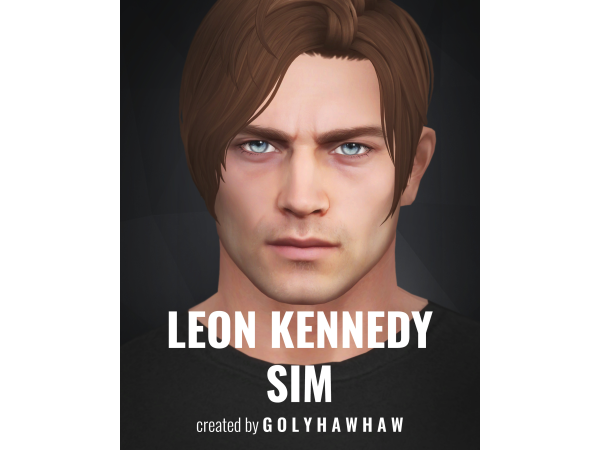 Alpha Leon Kennedy Sim Skin by golyhawhaw - The Sims 4 Custom Content