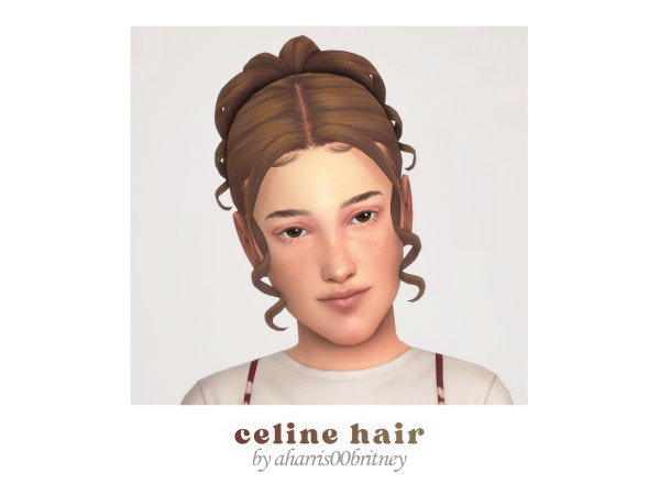 Maxis Match aharris00britney' Celine Hair (Kids Conversion) - The Sims 4 Custom Content