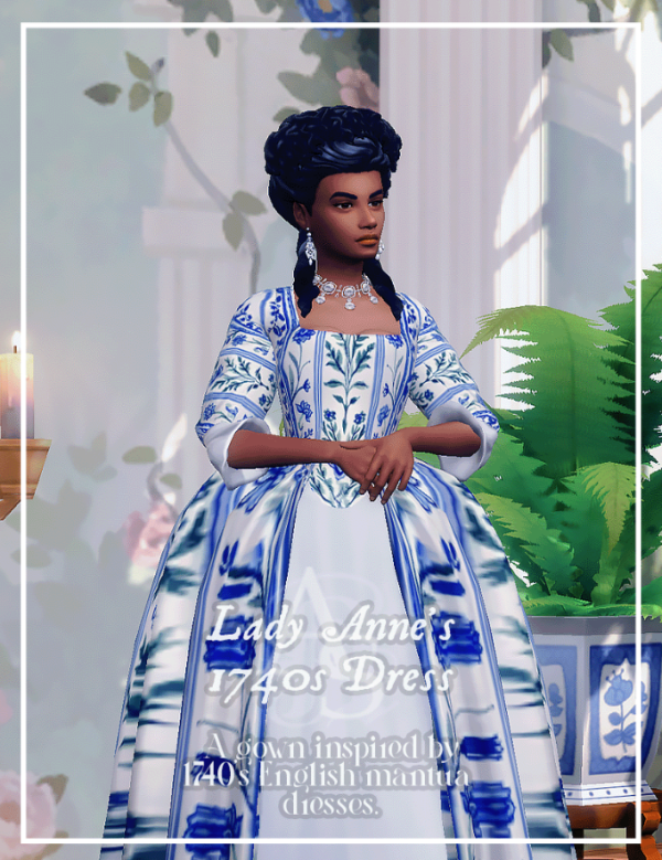 Maxis Match Lady Anne's 1740s Dress by simsfinds - The Sims 4 Custom Content