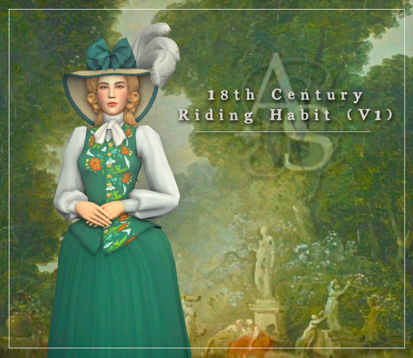 Maxis Match 18th Century Ariana Riding Habit by simsfinds - The Sims 4 Custom Content
