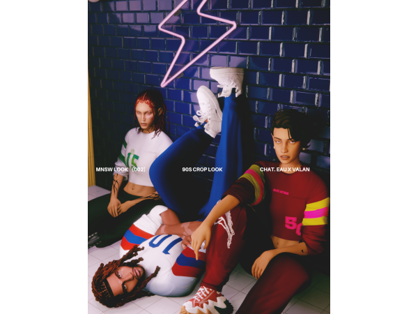 Mix Chateau x VALAN 90s look MNSW 02 - The Sims 4 Custom Content