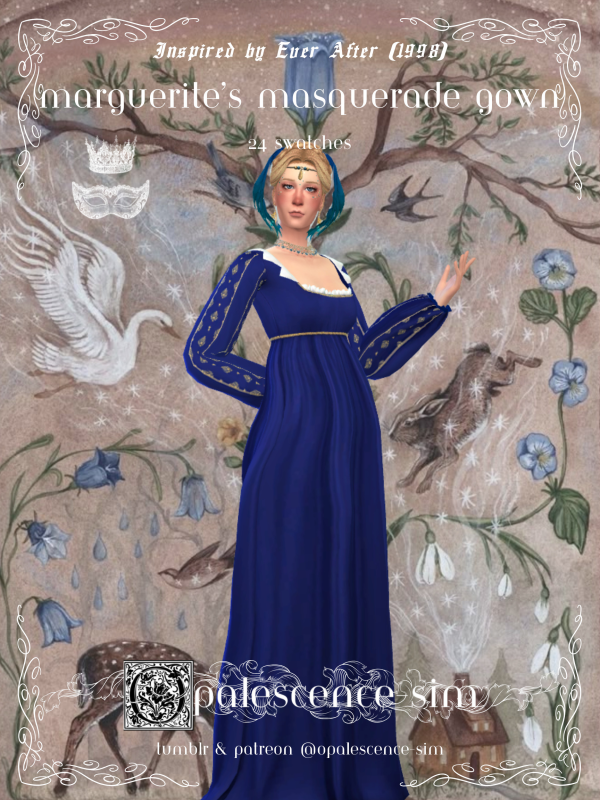 Maxis Match Marguerite's Masquerade Gown by simsfinds - The Sims 4 Custom Content