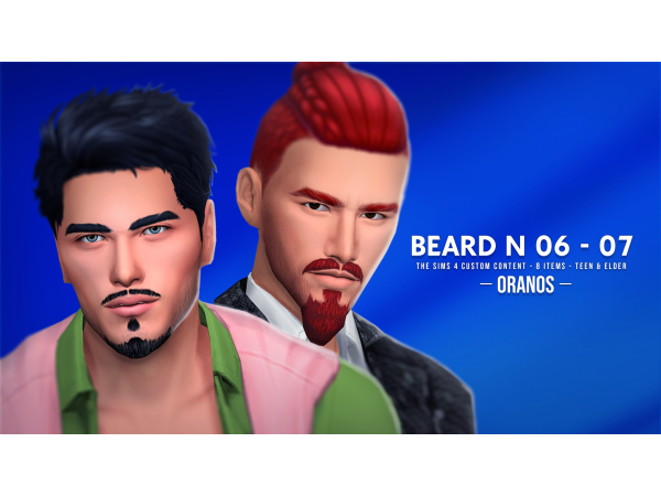 Maxis Match Beard N 06 07 by oranos - The Sims 4 Custom Content