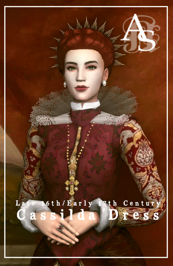 Maxis Match Late 16thEarly 17th Century Cassilda Dress by simsfinds - The Sims 4 Custom Content