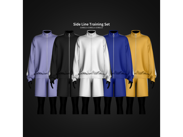 Alpha Side Line Set by gorillax3 - The Sims 4 Custom Content