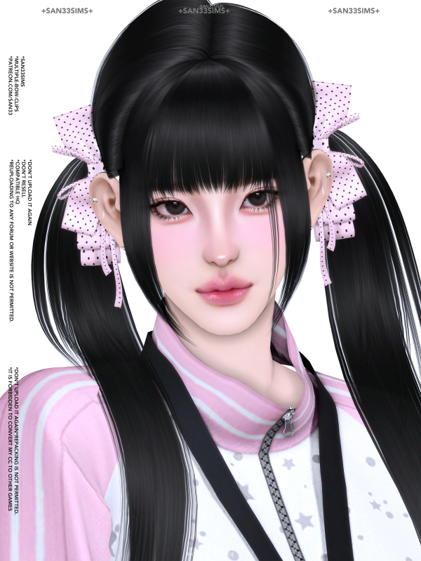 Alpha 333Multiple bow Clips by simsfinds - The Sims 4 Custom Content