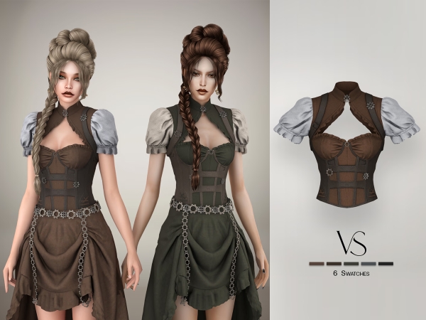 Alpha Clementine Top - The Sims 4 Custom Content