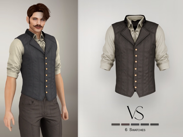 Alpha Silas Vest - The Sims 4 Custom Content