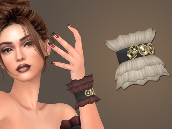 Alpha Nemo Ruffle Bracelet - The Sims 4 Custom Content