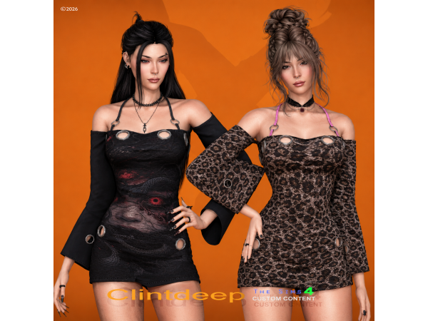 Alpha Clintdeep Alysaa Bodycon Y2K - The Sims 4 Custom Content
