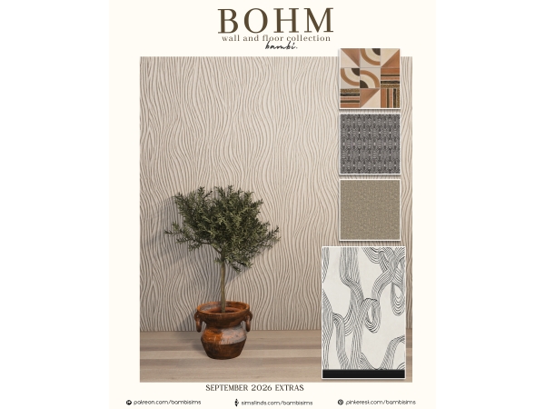 Alpha bohm wall and floormural collection - The Sims 4 Custom Content