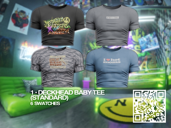 Alpha SATANSHUBBY Deckhead Baby Tee - The Sims 4 Custom Content