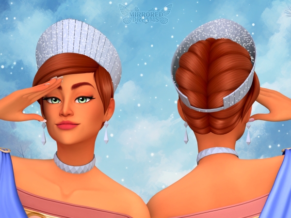 Maxis Match Anastasia's Hair Crown Earring Necklace - The Sims 4 Custom Content