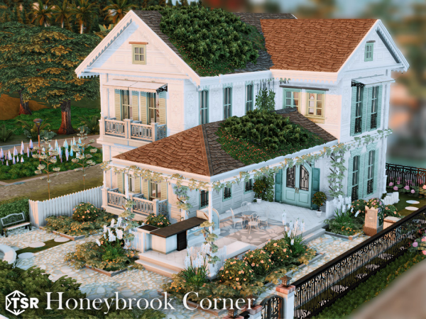 Maxis Match Honeybrook Corner l noCC by simZmora - The Sims 4 Custom Content