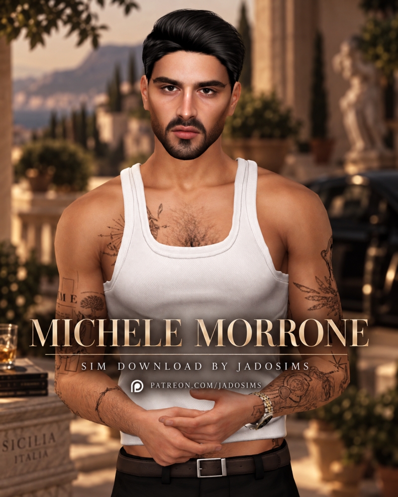 Alpha Michele Morrone (Sim Download) by shopwithflynnn - The Sims 4 Custom Content