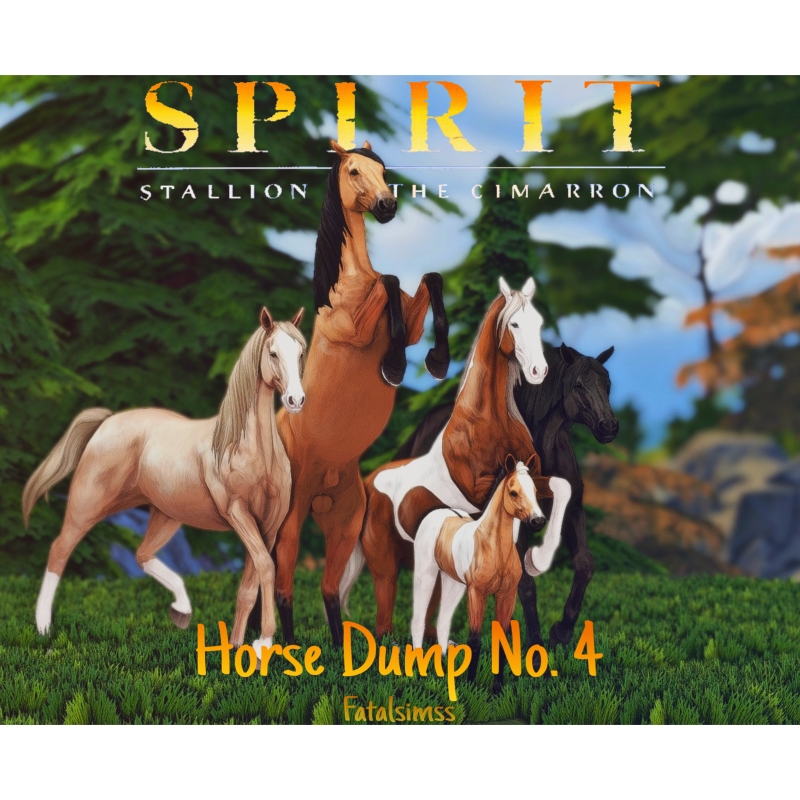 Mix Horse Dump No4 Spirit Stallion of the Cimarron inspired - The Sims 4 Custom Content