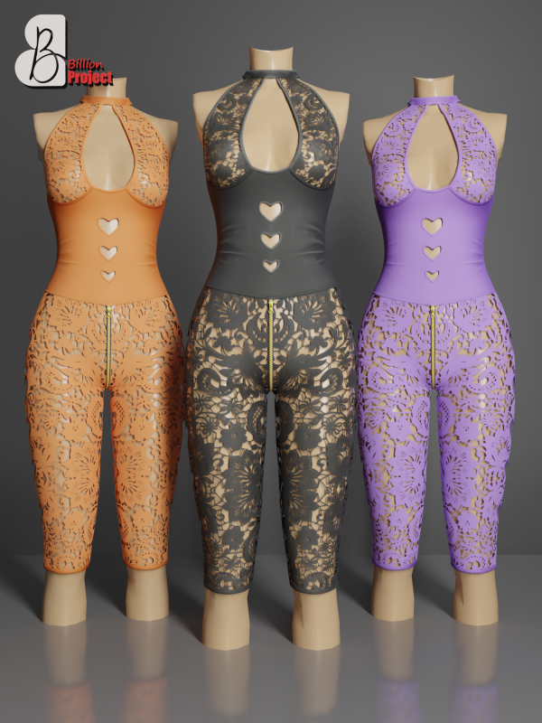Alpha BillionProject Mella Jumsuit by billion_project666 - The Sims 4 Custom Content