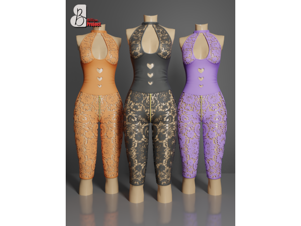 Alpha BillionProject Mella Jumsuit - The Sims 4 Custom Content