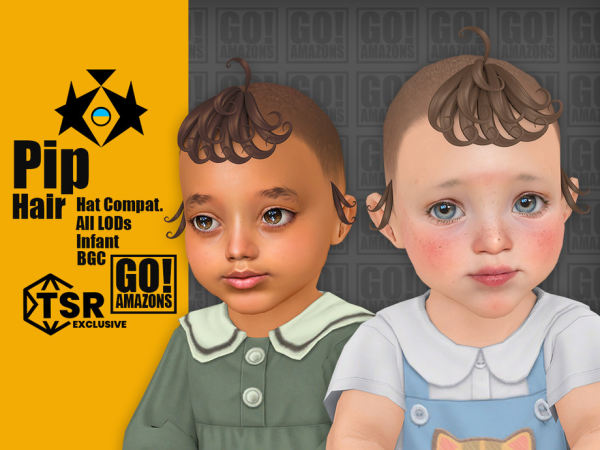 Maxis Match Pip Hair - The Sims 4 Custom Content