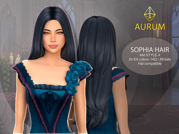 Maxis Match Aurum Sophia Hair Style 4 - The Sims 4 Custom Content