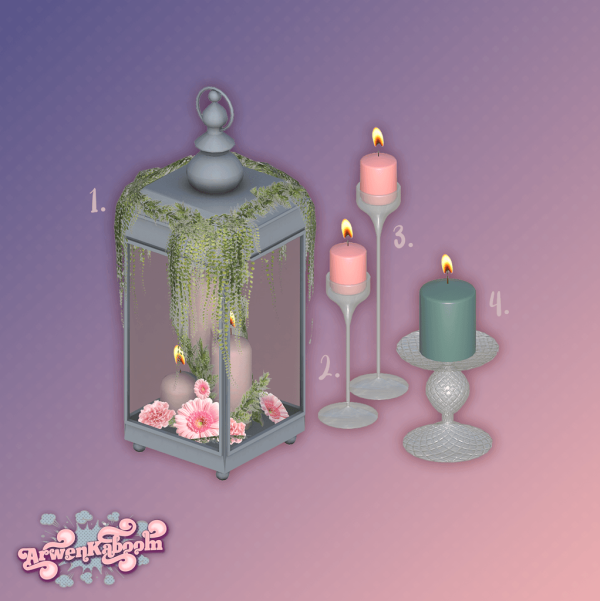 Alpha Perfect Night Candles Pack by arwenkaboom - The Sims 4 Custom Content