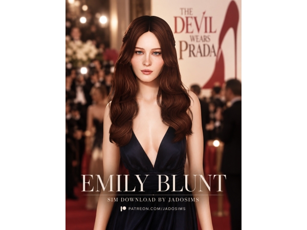 Alpha Emily Blunt (Sim Download) - The Sims 4 Custom Content