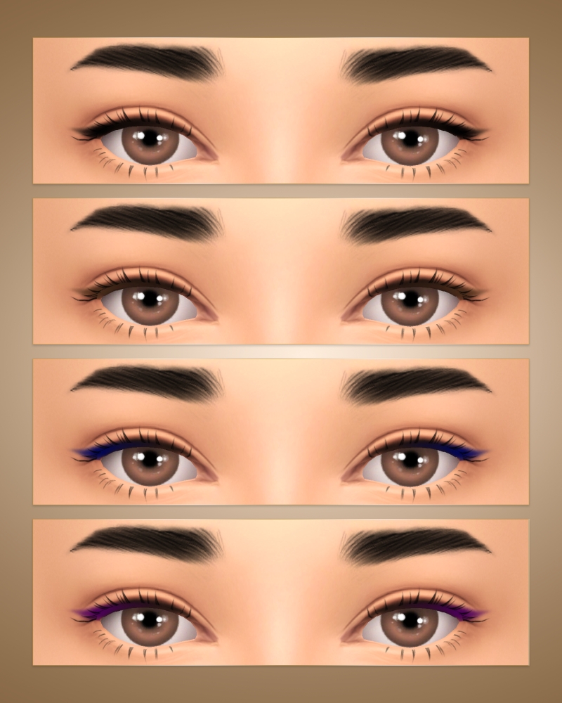Mix Zahra Eyeliner HQ by carolldesign - The Sims 4 Custom Content