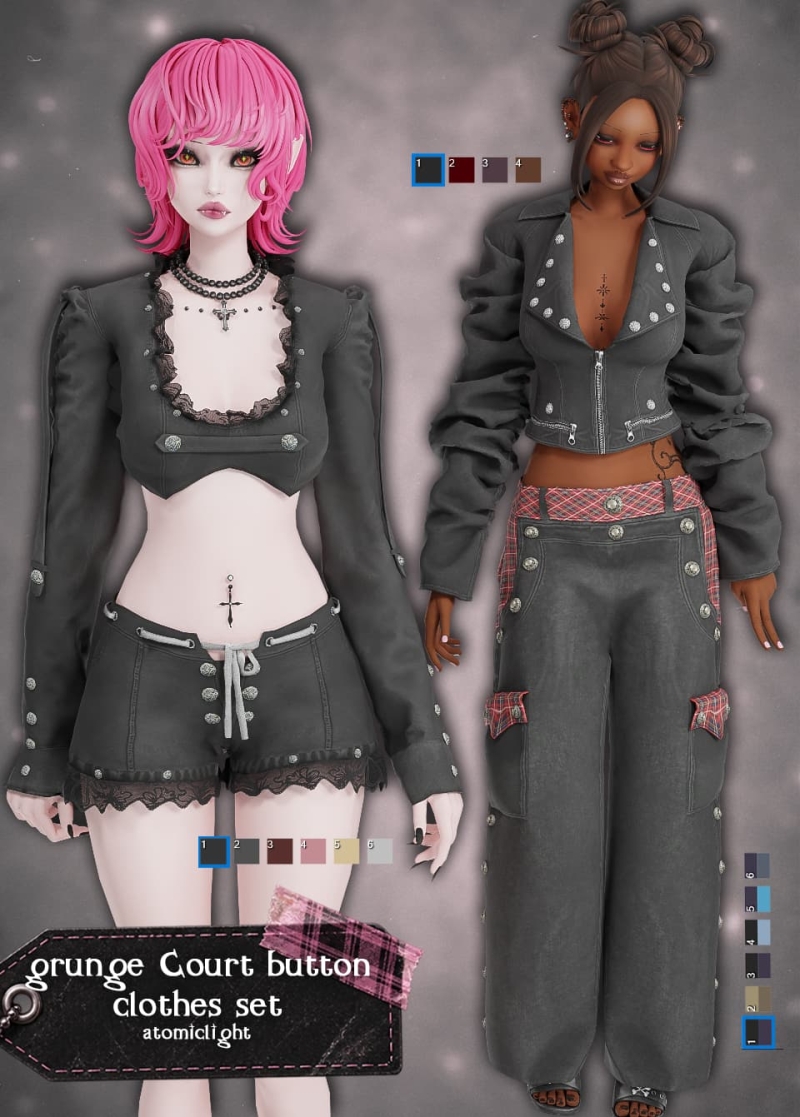 Alpha grunge court button drop - The Sims 4 Custom Content