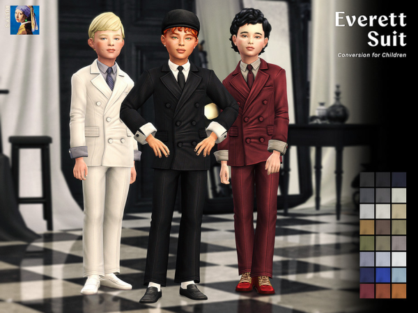 Maxis Match Everett Suit for Child by rustys_cc - The Sims 4 Custom Content