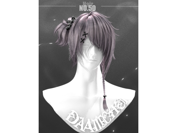 Alpha DAATIECHUI_Hair 50 - The Sims 4 Custom Content
