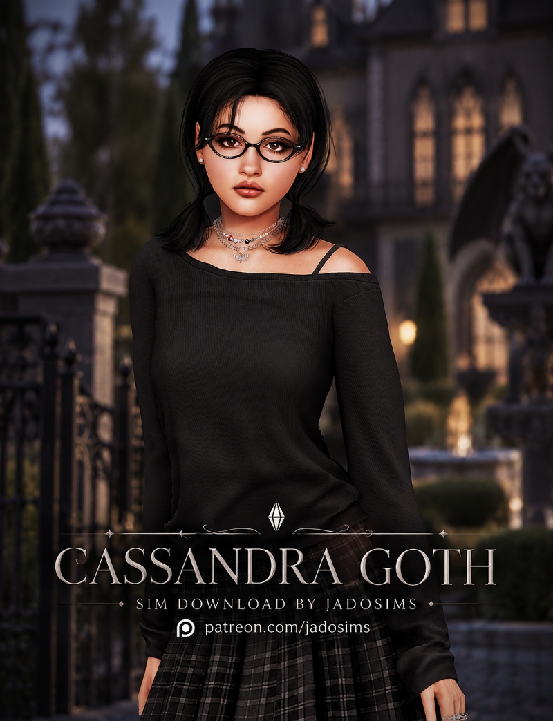 Alpha Cassandra Goth (Sim Download) by shopwithflynnn - The Sims 4 Custom Content