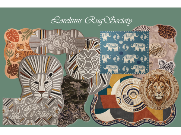Alpha Dambele Specials Rug Set by LorelinnRugs - The Sims 4 Custom Content