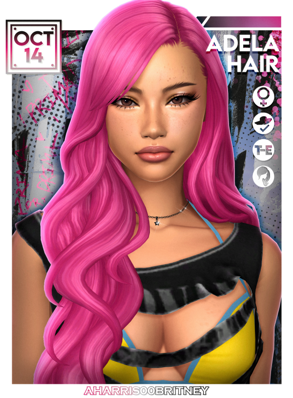 Maxis Match Adela Hair by simsfinds - The Sims 4 Custom Content