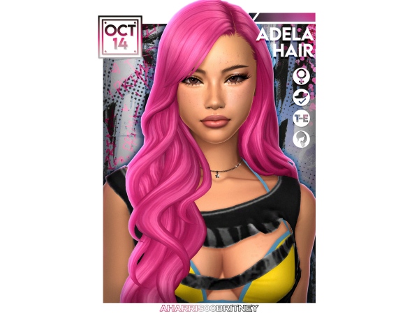 Maxis Match Adela Hair by aharris00britney - The Sims 4 Custom Content