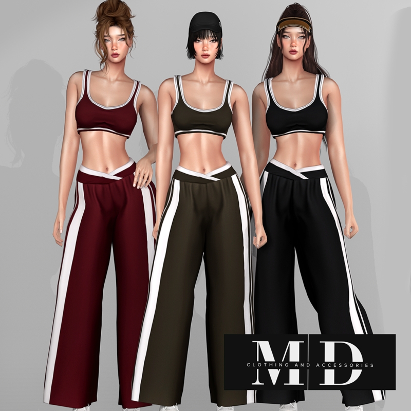 Alpha Elisandra two piece Sports Set by mydarling20 - The Sims 4 Custom Content