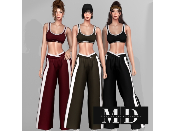 Alpha Elisandra two piece Sports Set - The Sims 4 Custom Content