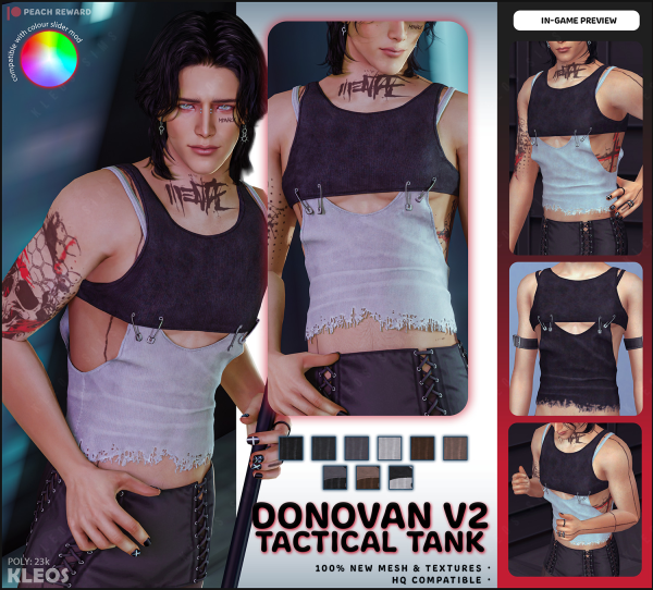 Alpha PEACH Donovan V2 Tactical Tank by simsfinds - The Sims 4 Custom Content
