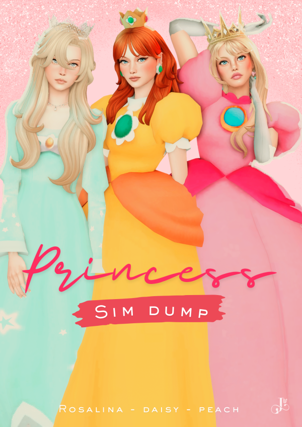 Maxis Match Rosalina Daisy Peach SIM DUMP by simsfinds - The Sims 4 Custom Content