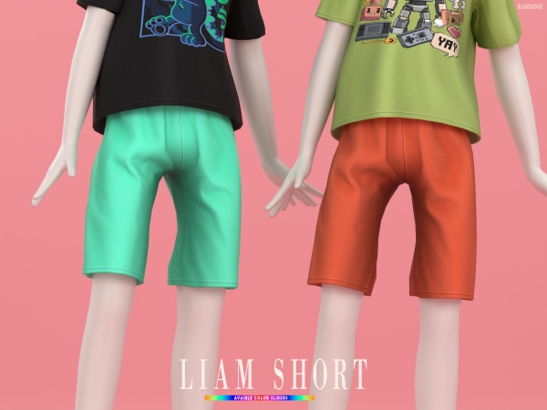 Mix LIAM KID SHORT BLUEROSE - The Sims 4 Custom Content