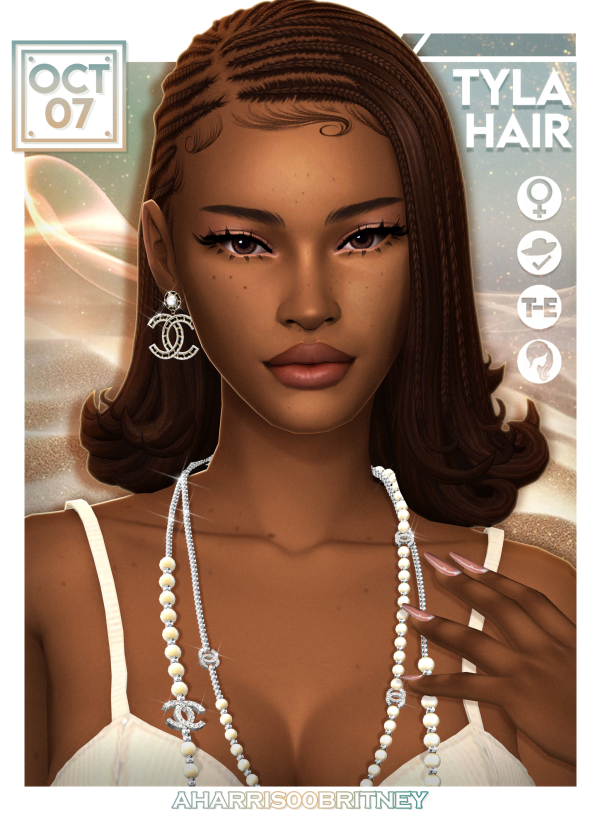 Maxis Match Tyla Hair by simsfinds - The Sims 4 Custom Content
