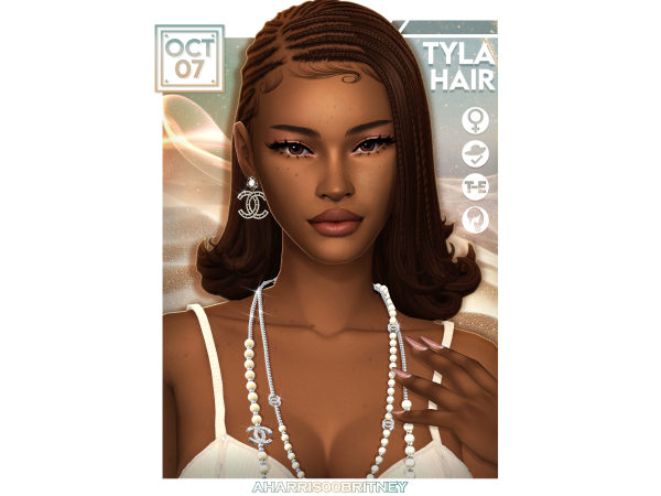 Maxis Match Tyla Hair by aharris00britney - The Sims 4 Custom Content
