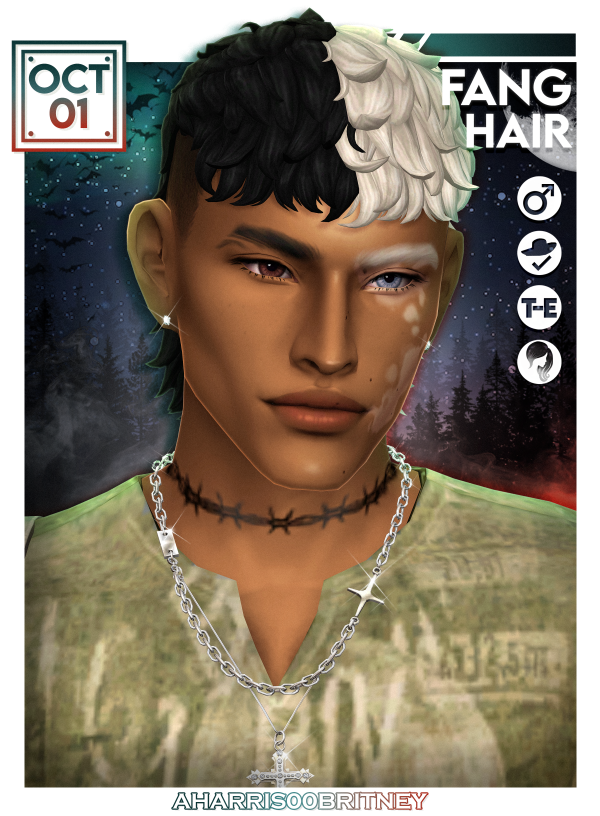 Maxis Match Fang Hair by simsfinds - The Sims 4 Custom Content